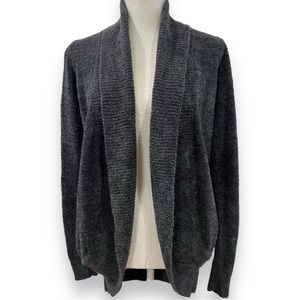 BAREFOOT DREAMS Circle Cardigan Sweater Open Front Carbon Gray Size XS-Small